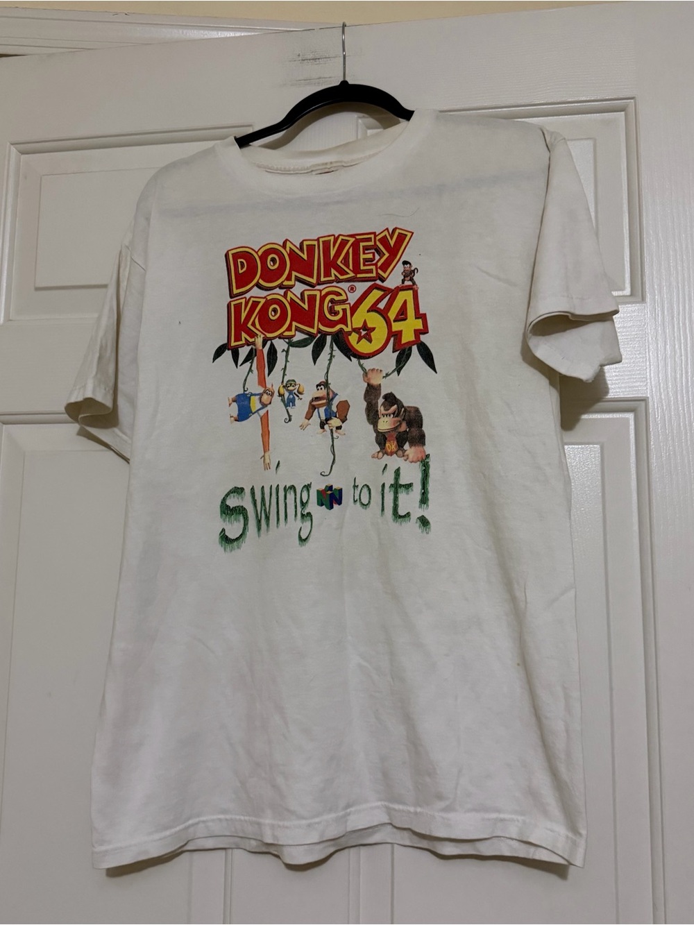 Vintage Donkey Kong 64 Swing To It Nintendo T-Shirt Tee Size Large N64 DK64